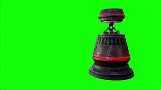 Green Screen Sci fi gun turret 2 / future gun turret