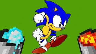 How To Draw in Minecraft ??? | Pixel Art | Sonic