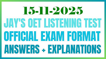 OET LISTENING TEST 15.11.2025 #oet #oetexam #oetnursing #oetlisteningtest