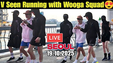 BTS V Spotted Running with Wooga Squad 😍 Taehyung LIVE Today at Seoul Roads 💜 BTS V Seen with Wooga 