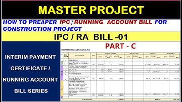 IPC-01 Part C | How to prepare Interim Payment Certificate | How to prepare Running Account bill |