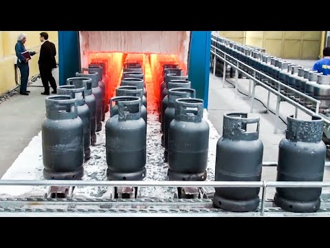 شاهد كيف يتم تصنيع اسطوانات الغاز