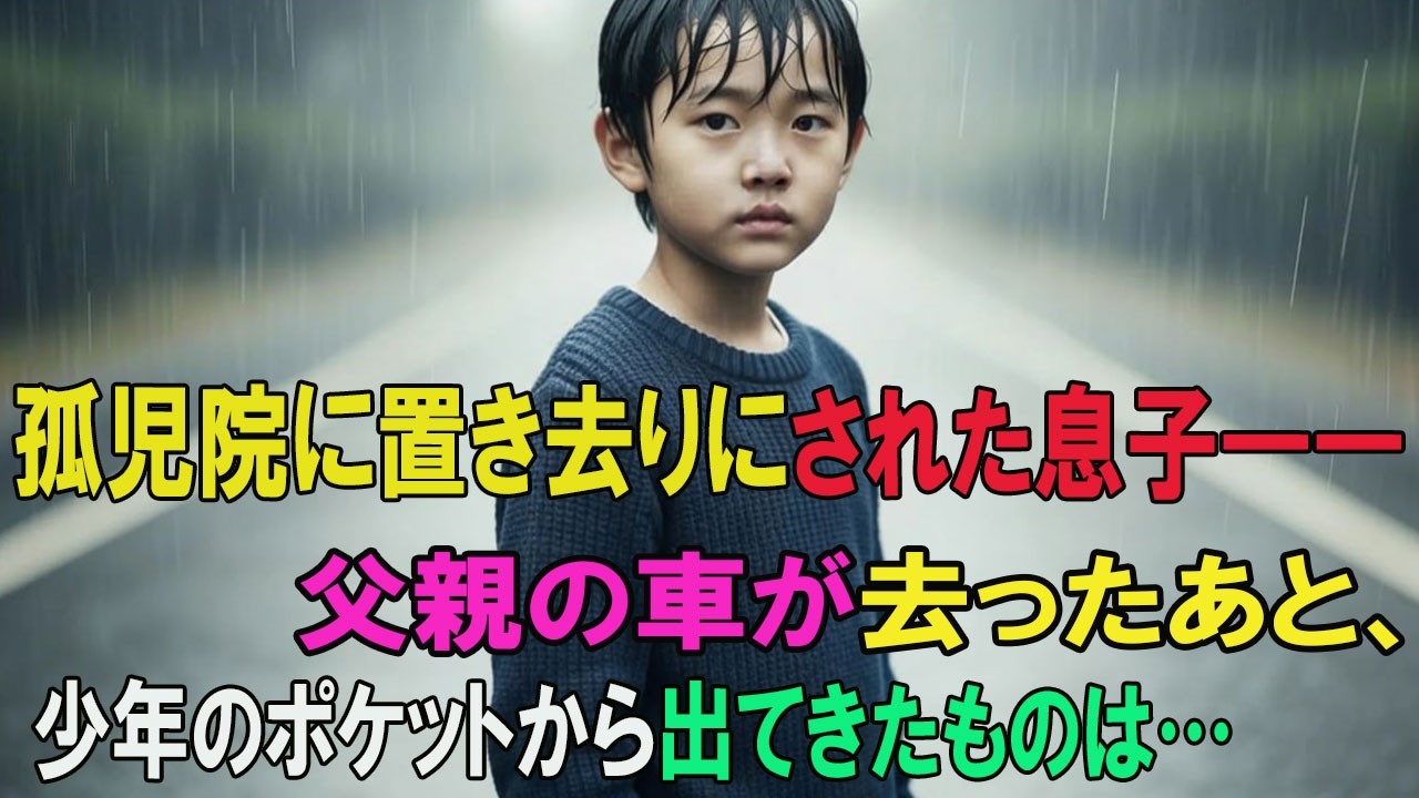 【感動する話】児童養護施設に置き去りにされた少年――父の車が去った後、彼のポケットから出てきたものとは…隠された真実｜親子の絆｜涙の物語｜オーディオブック｜ラジオドラマ