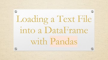 Loading a Text File into a DataFrame with Pandas