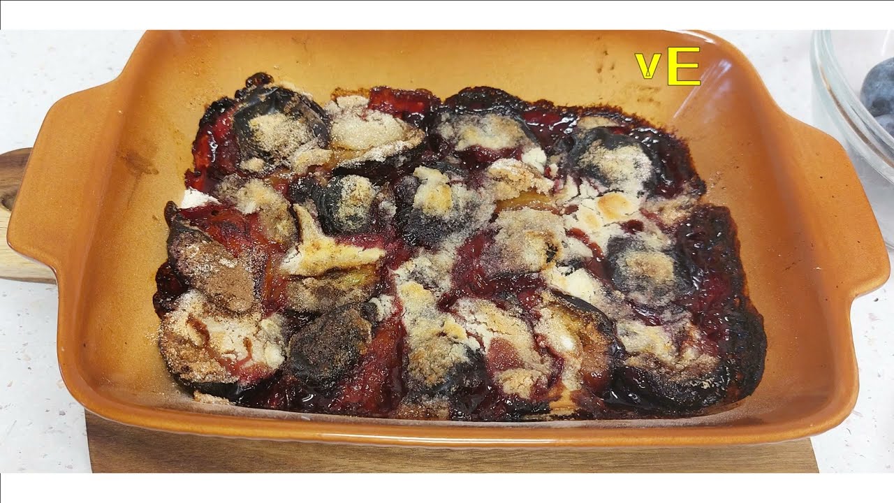 KAKO NAPRAVITI ZDRAVU POSLASTICU - ZAPEČENE ŠLJIVE- HOW TO MAKE A HEALTHY DESSERT - BAKED PLUMS