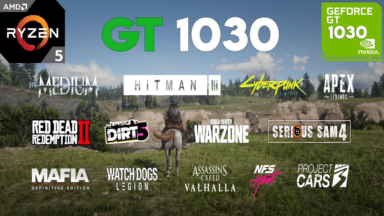 GT 1030 Test in 20 Games in 2021 - YouTube
