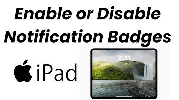 How To Enable or Disable Notification Badges On iPad