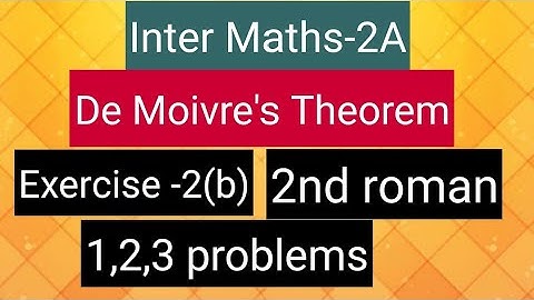 Inter Maths-2A- DeMoivre