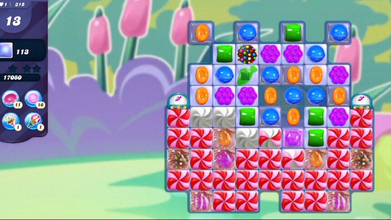 candy crush saga level 315 - YouTube