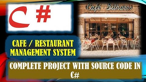 Cafe || Restaurant Management System Using C# Net with source code Desktop Application Urdu or Hindi
