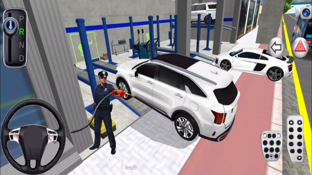 New Funny Police Officer Refuel His Super Car Driving Gameplay 3d