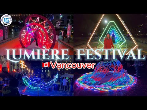 加拿大🇨🇦溫哥華Vlog - 光影藝術節 Lumiere Festival ＠市中心