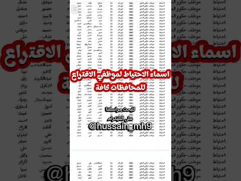 عاجل اسماء الاحتياط لموظفي الاقتراع للمحافظات كافة انتخابات 2025 عاجل