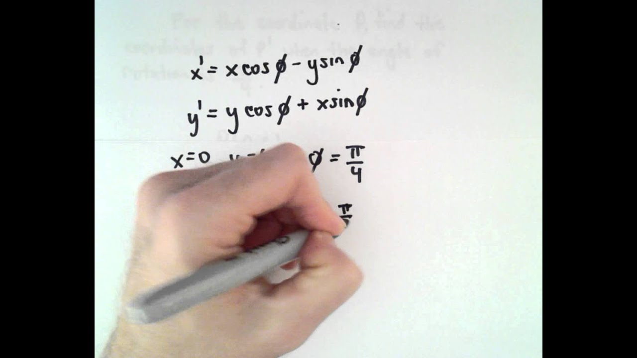 Finding the Coordinates of a Point after a Rotation - Example 1