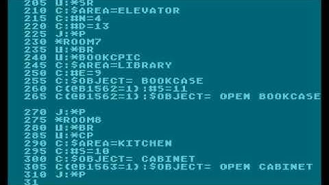 "Escape" by Jack Hardy - A text adventure for Atari 8 bit written in Pilot programming language