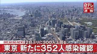 東京で新たに352人感染確認　新型コロナ