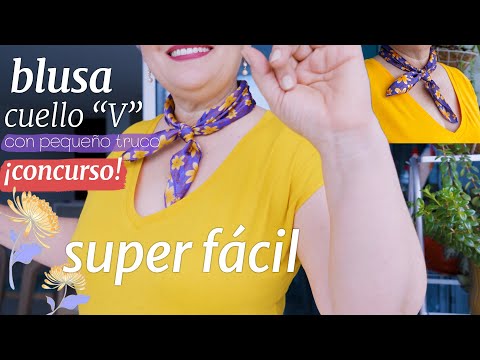 BLUSA CUELLO EN *V* Fácil de hacer/TRUCO DE COSTURA Con Luzkita