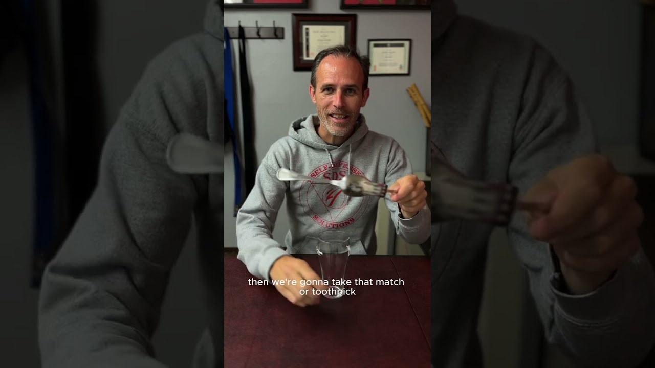 Balance a Fork and Spoon on a Glass #shorts