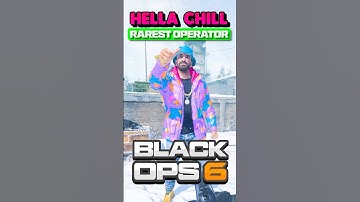 How to get the *RARE* "HELLA CHILL" Operator in BLACK OPS 6