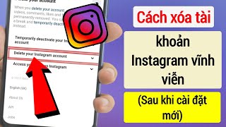 Xóa tài khoản Instagram || Cách xóa tài khoản Instagram vĩnh viễn (Sau bản cập nhật mới 2024)