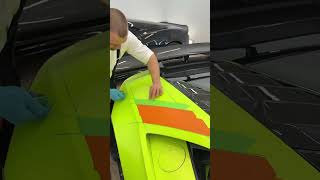 Precision Car Wrapping Vinyl Alignment Clean Edge Detailing Process #popular #car #automobile #work