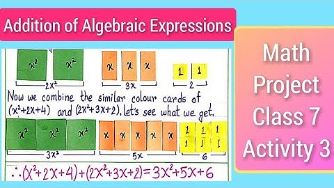 Addition of Algebraic Expressions|Class - 7 Math Project | Activity - 3