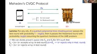 Classical Verification of Quantum Computations with Efficient Verifier