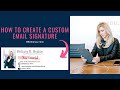 Create you own personalized email signature on CANVA