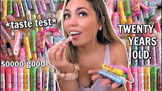 TRYING ON MY 20 YEARS OLD LIP SMACKERS COLLECTION: 2000s Full Collection! '90s Nostalgia *vintage*