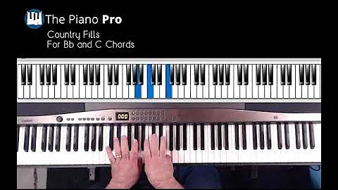 Fills for Bb and C Chords [Country Music Piano]