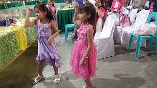 Faith and Mica dances along | Year-End Party