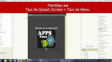 App Inventor Plantilla Splash Screen + Tipo de Menu App SCTM001