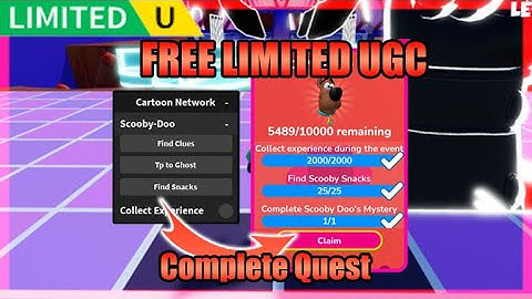 [FREE LIMITED UGC] Cartoon Network Game On Script • Complete Scooby-Doo Quest [Roblox 2023]