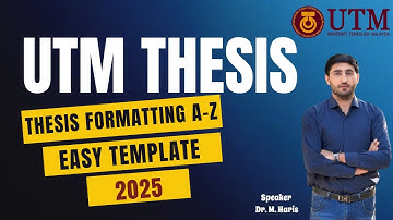UTM Thesis Template Formatting 2025/2026 – Tips & Tricks for Perfect Formatting