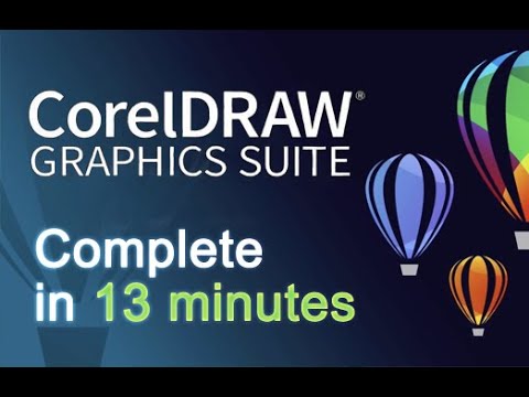 CorelDRAW - Tutorial for Beginners in 13 MINUTES!  [ 2021 COMPLETE ]