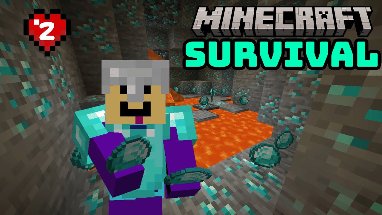Finding Diamonds in Minecraft Survival - Episode #2 - YouTube