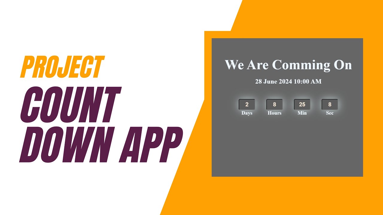 Build a Countdown Timer | HTML, CSS & JavaScript | With Source Code ...