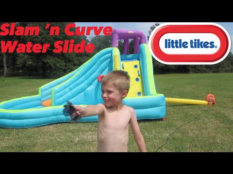 slam n curve water slide