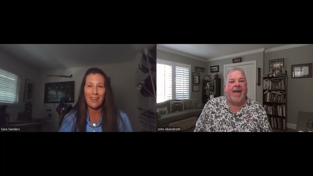 john abendroth zoomcast with Sara Sanders former LPGA player
