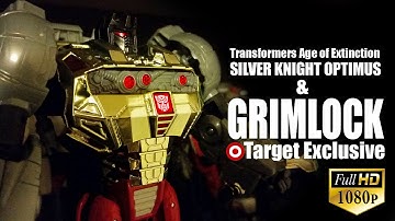Target Exclusive Grimlock & Silver Knight Optimus Prime robot figure review