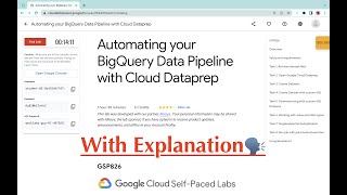 Famous Automating your BigQuery Data Pipeline with Cloud Dataprep  #qwiklabs  #GSP826  [With Explanation🗣️] Profile
