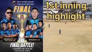 Winter Cricket Challenge 2025 final match 1st inning highlights played at Wokha on 05 Jan 2026. screenshot 4
