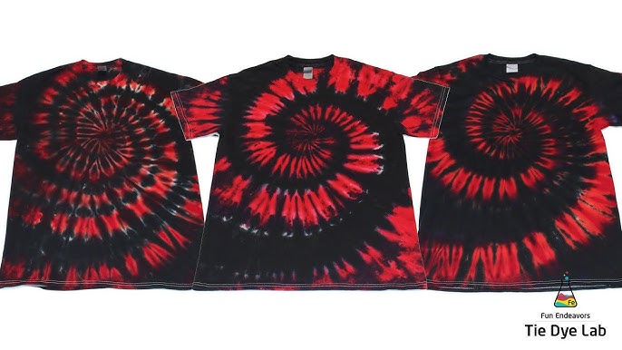 Tie Dye Designs: Halloween Spooky Spiral #13 [Red, Black, Gray and