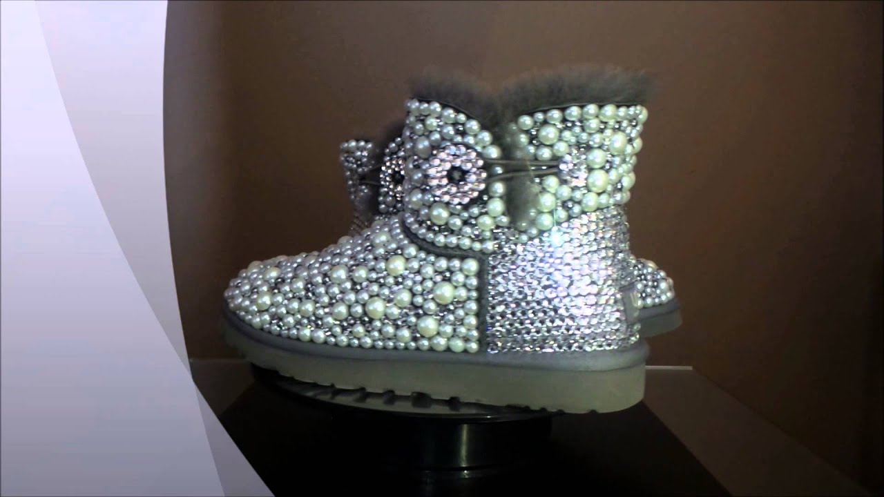 Bling Ugg Boots With Rhinestone Bow Crystal Bailey Bow Ugg 