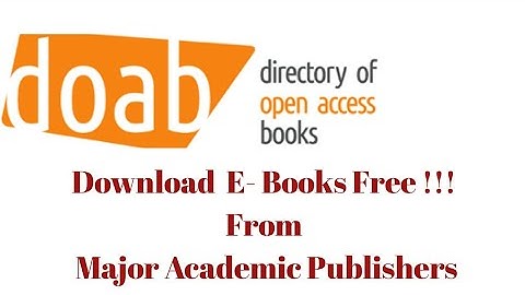 How To Search And Download Free E  Books From DOAB #QandAJunctiom #DOABFreeE-Book