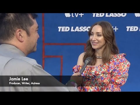 Ted Lasso Blue Carpet: Writer Of Ted Lasso, Jamie Lee Speaks About Season 2