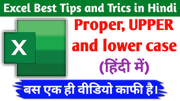 Upper And Lower Case Formula In Excel | Tips And Tricks In Hindi