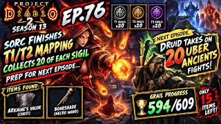 Ep 76: Sorc Sigil Farming - Uber Ancients Prep - Project Diablo 2 S13 (PD2) - Holy Grail SSF HC