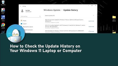 How to Check the Update History on Your Windows 11 Laptop or Computer