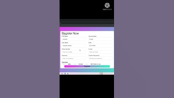 Responsive registration form #short #html #css #shorts